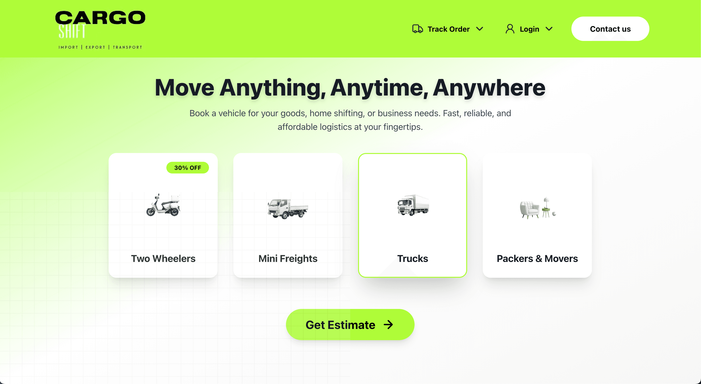 CargoShift - Logistics Platform