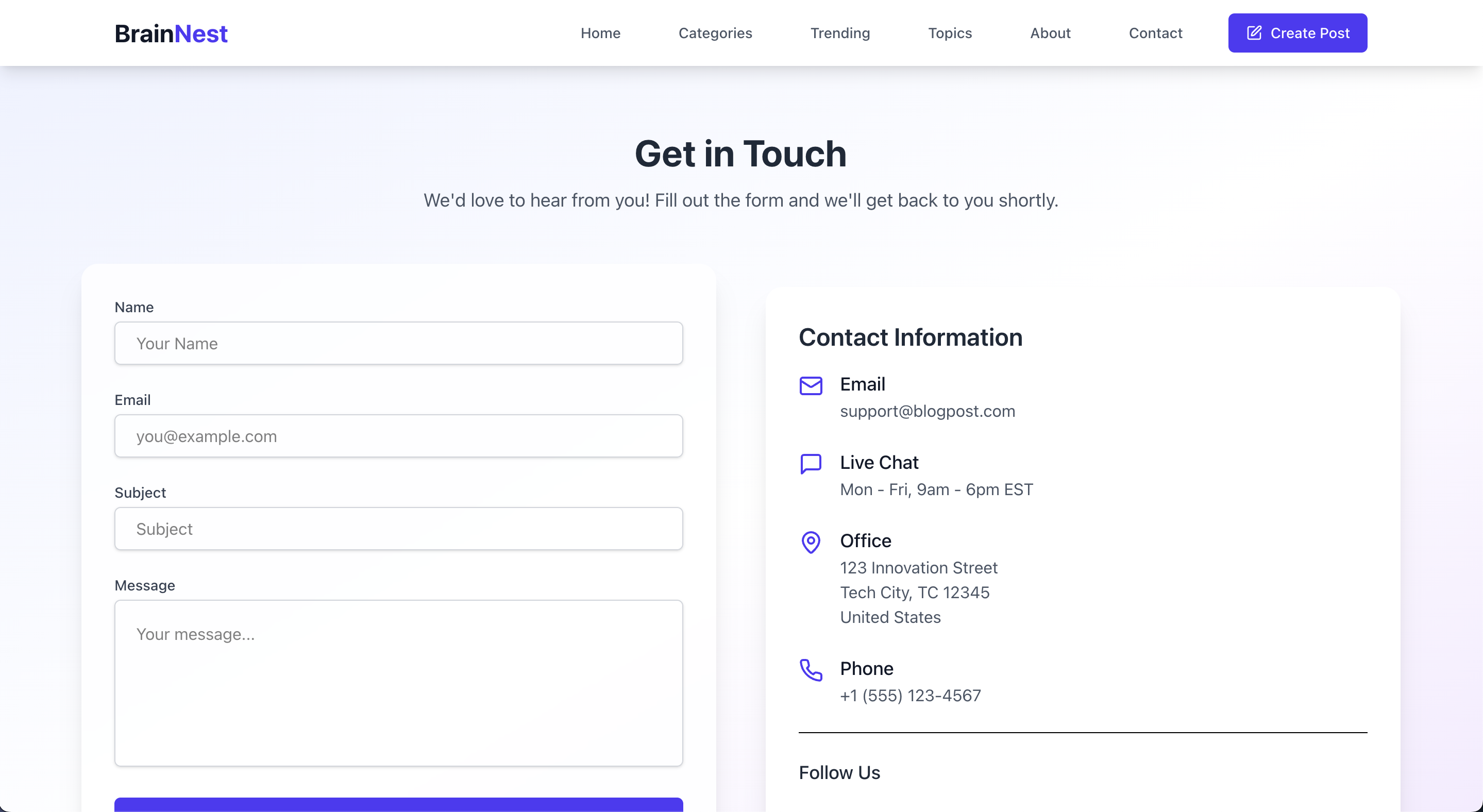 BrainNest - Blog Platform — 5